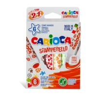 Filctoll pecsételővel 6 szín Carioca Stamperello