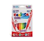 Filctoll 12 szín kétvégű Carioca Birello