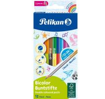 Színes ceruza 12/szett kétvégű