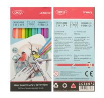 Creioane colorater 12 color Pastel Daco