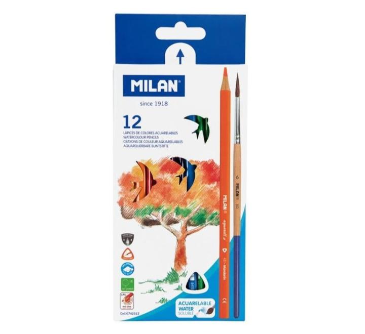Akvarell ceruza 12 szín Milan