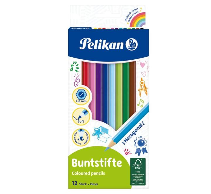 Színes ceruza 12 szín Pelikan