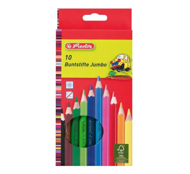 Színes ceruza 10 culori Jumbo Herlitz