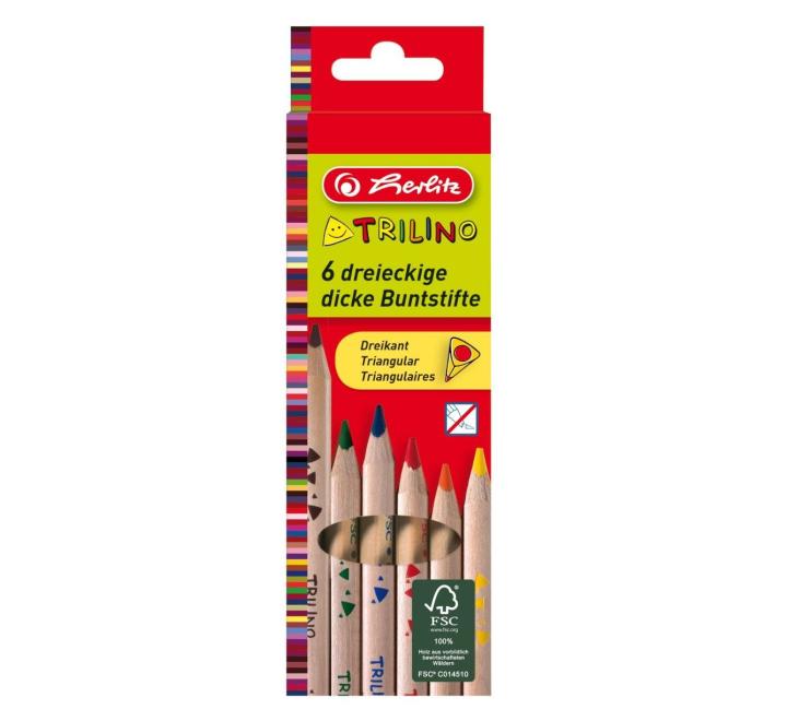 Színesceruza 6 szín Trilino
