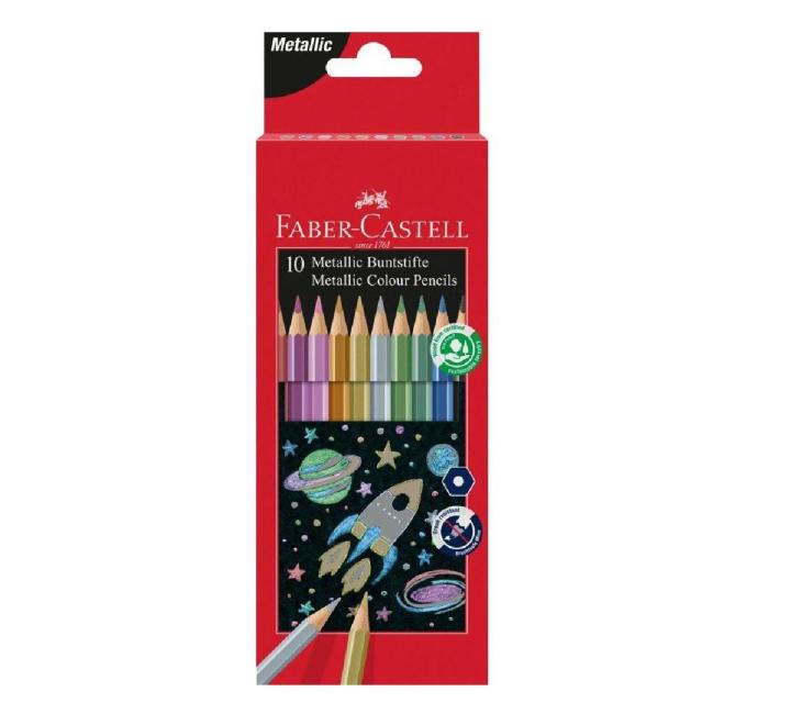 Színes ceruza 10 metalizált szín Faber-Castell