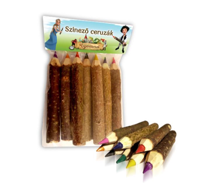 Színes ceruzák mogyorófából