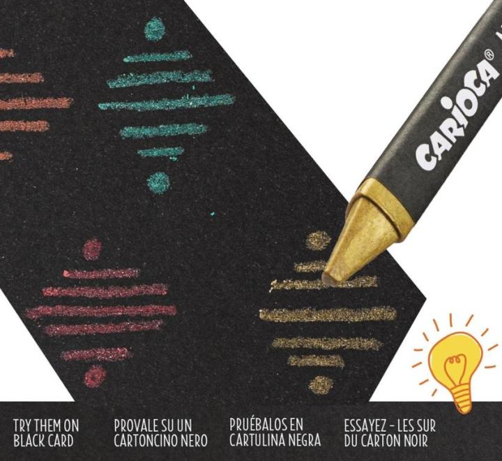 Zsírkréta 8 metalizált szín Carioca