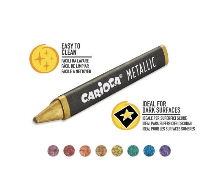 Zsírkréta 8 metalizált szín Carioca