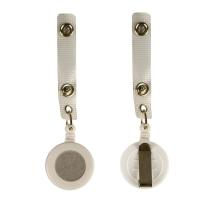 Clip plastic fir retractabil alb