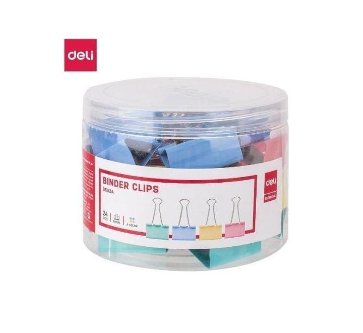 Színes bindercsipesz 41mm Deli