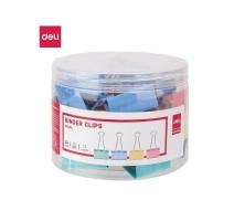 Színes bindercsipesz 41mm Deli