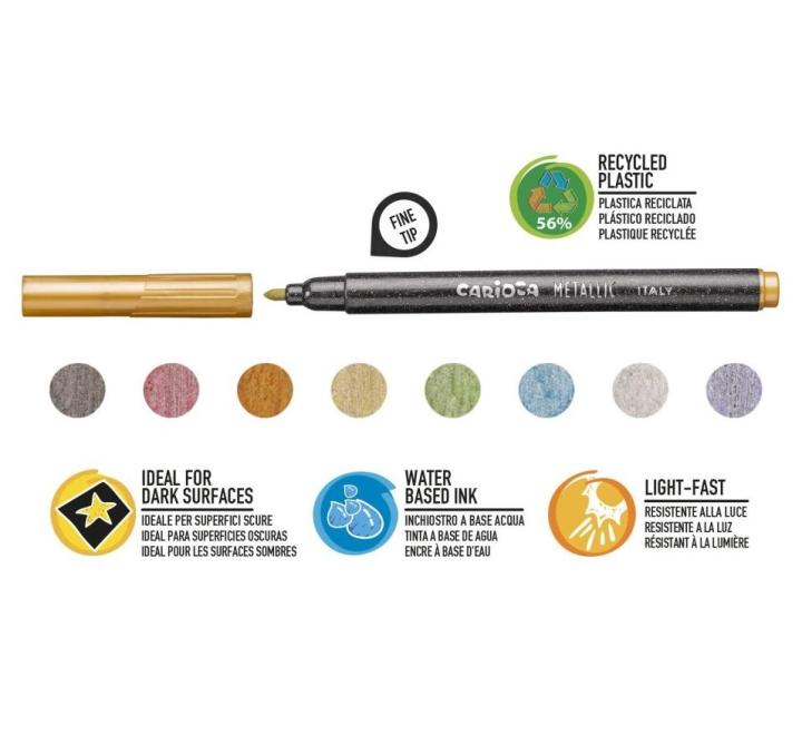 Filctoll 8 metalizált szín Metallic Carioca