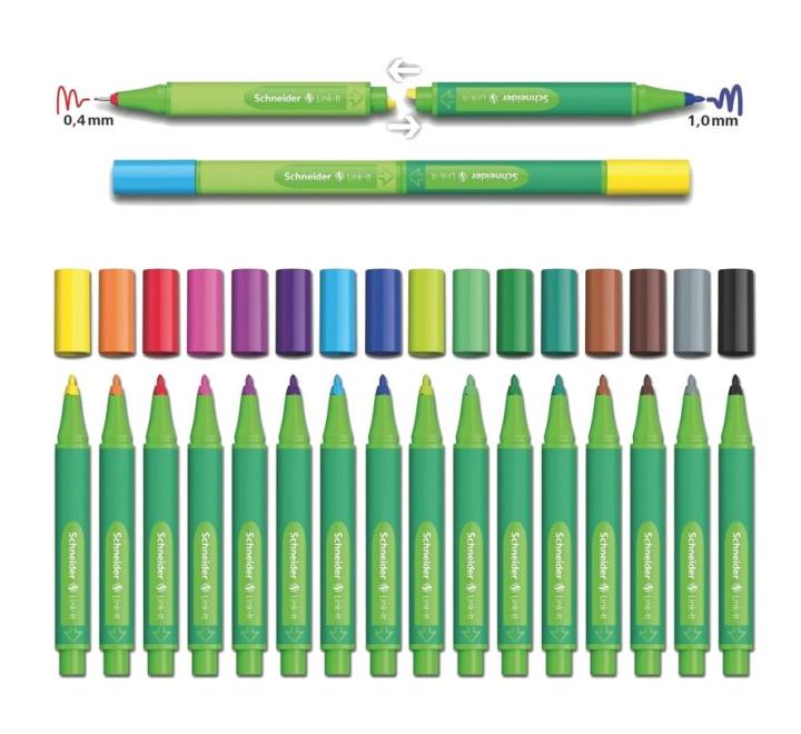 Filctoll 1,0mm Link-it Schneider vegyes