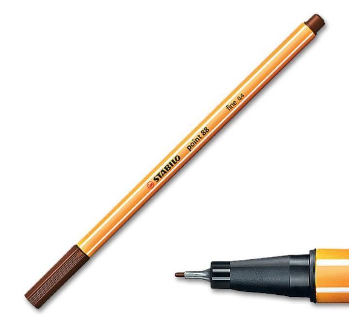 Filctoll 0.4mm Stabilo Point 88/45 - barna