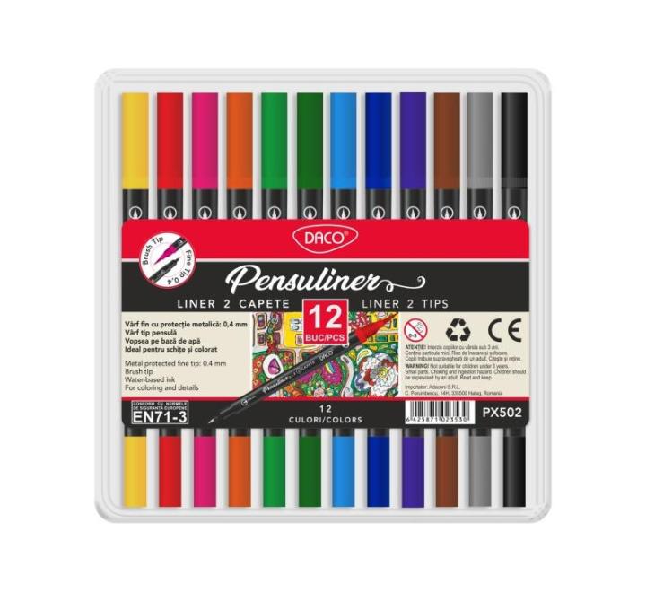 Filctoll készlet Daco Pensuliner 12szín
