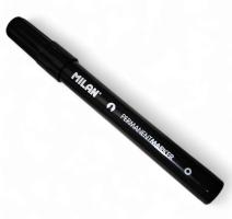 Permanens marker kerek heggyel fekete Milan