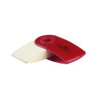 Radiera creion  sleeve rosu Faber Castell