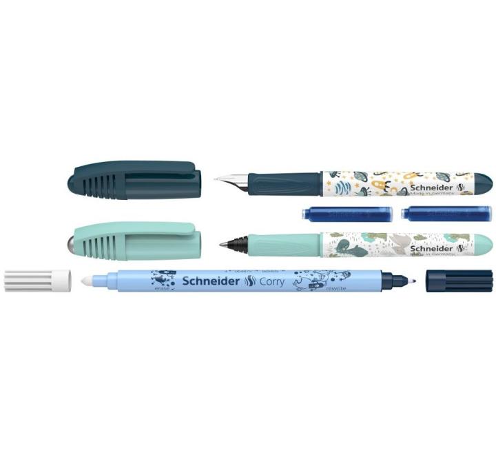 Töltőtoll + rollertoll + korektor készlet Schneider Zippi