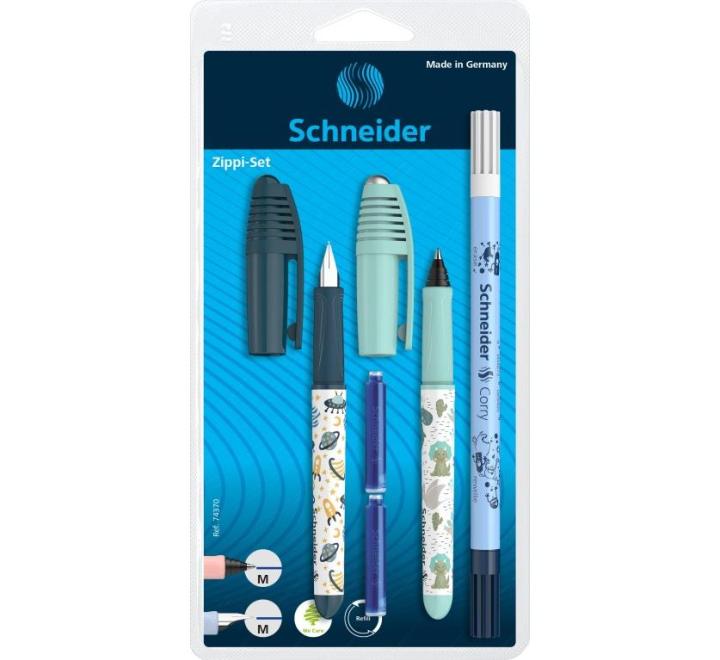 Töltőtoll + rollertoll + korektor készlet Schneider Zippi