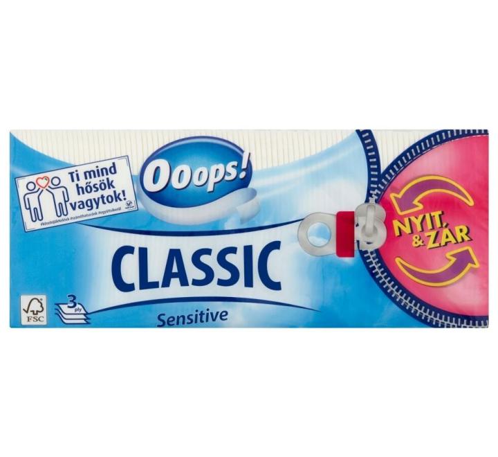 Papírzsebkendő Ooops Classic Sensitive