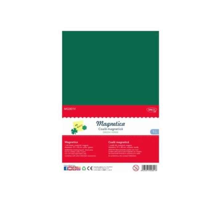 Ragasztható mágneses lap A4 zöld Daco