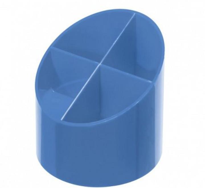 Írószertartó, 4 rekeszes, kék színű