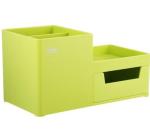 Írószertartó  3 részes+tároló zöld Deli