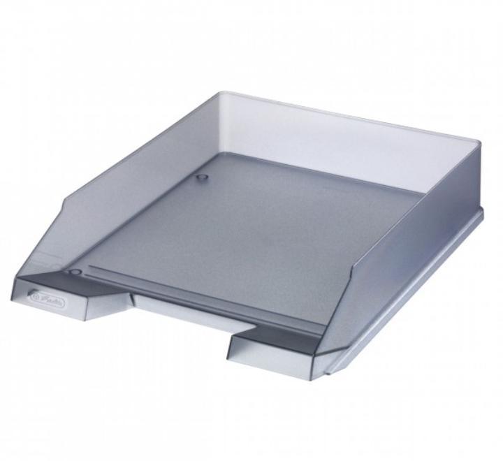 Irattartó tálca A4 klasszikus átlátszó szürke