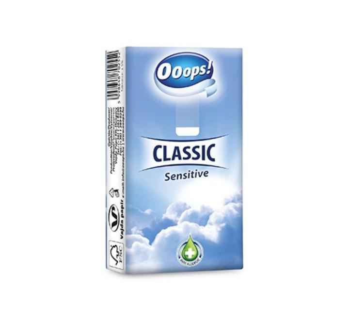 Papírzsebkendő Ooops Classic Sensitive 10x10