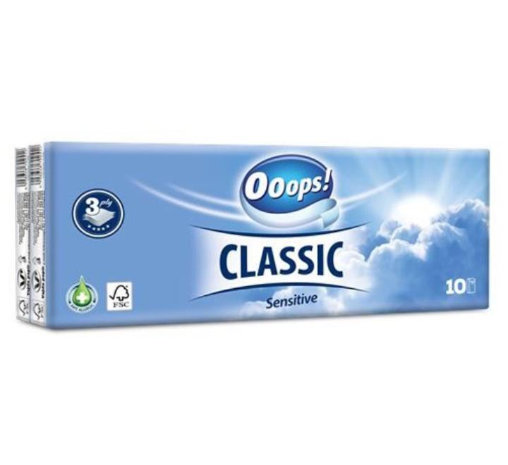 Papírzsebkendő Ooops Classic Sensitive 10x10