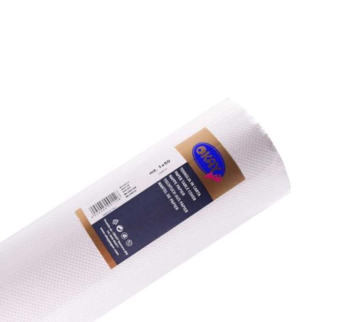 Papír abrosz fehér 1x50m