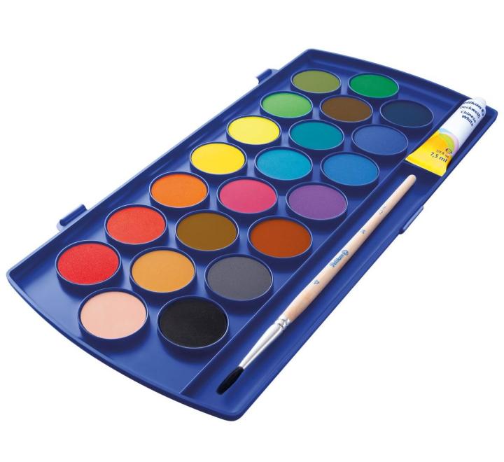 Vízfesték F455, 22 szín + 1 tubus cink fehér