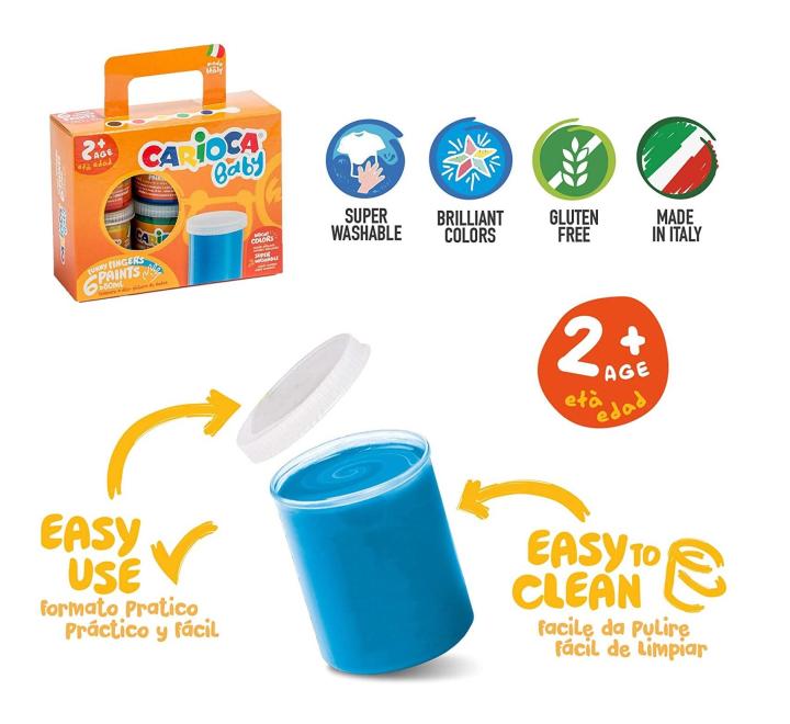 Tempera Baby Finger Carioca 6 x 80 ml