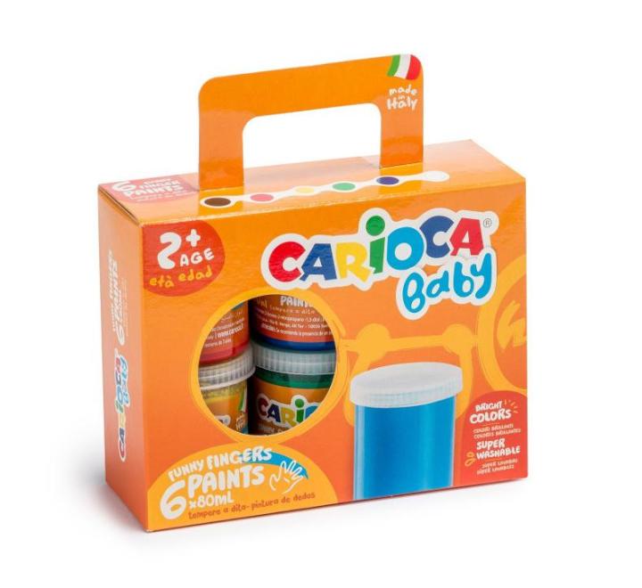Tempera Baby Finger Carioca 6 x 80 ml