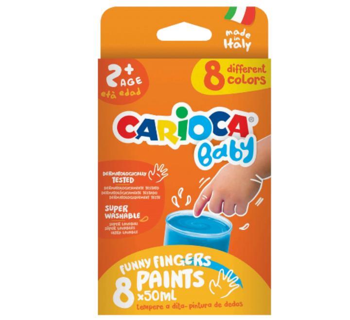 Tempera Baby Finger Carioca 8 x 50 ml