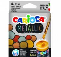Tempera metalic Carioca 6x25ml