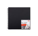 Vázlatfüzet 30x30 80 lap, fekete lapú