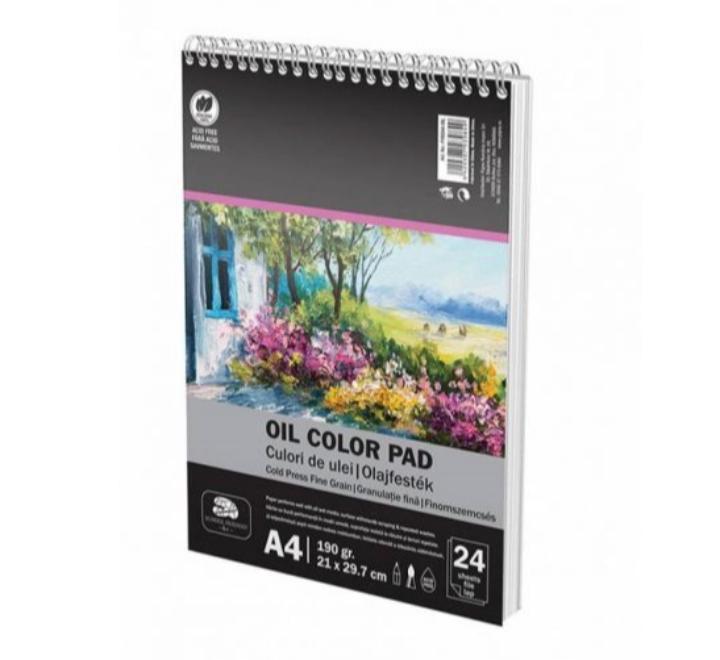 Rajztömb spirálos A4 24 lap olajfestékhez Pigna