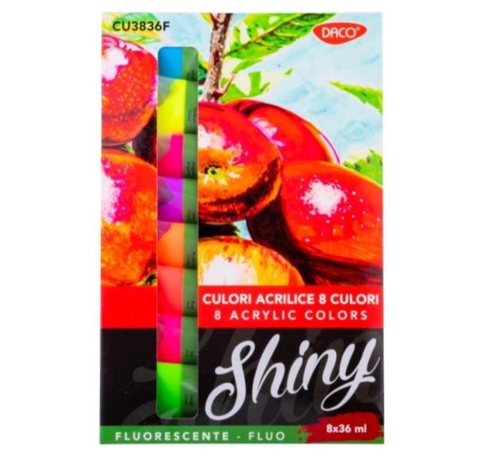 Akrilfesték 8 szín 36ml fluoreszkáló