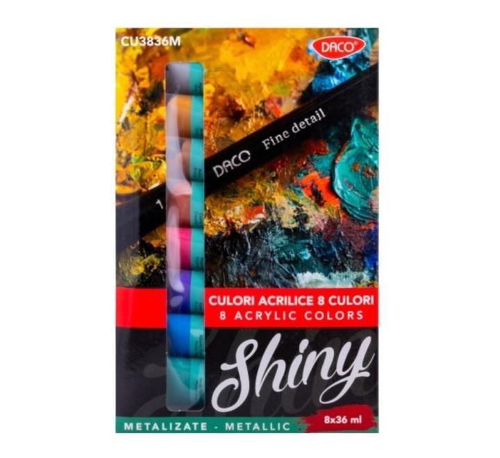 Akrilfesték 8 szín 36ml metalizált