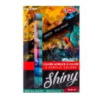 Culori acril 8 culori 36ml metalizat