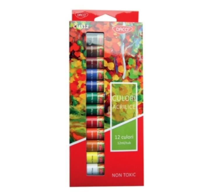Akrilfesték 12 szín Daco CU312