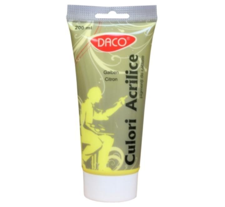 Akrilfesték 200ml citromsárga Daco
