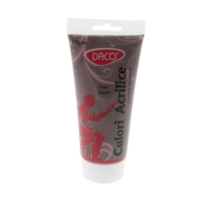 Akrilfesték 200ml kárminvörös Daco
