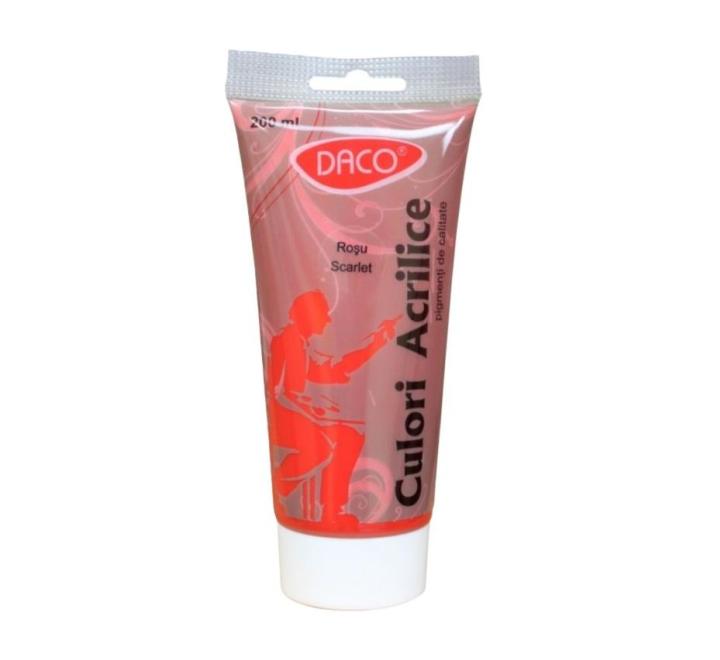 Akrilfesték 200ml skarlátvörös Daco