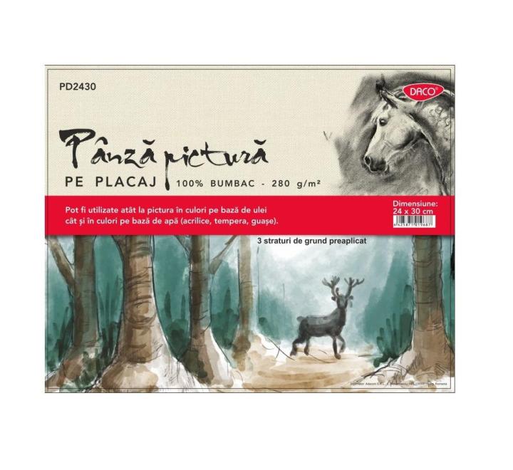Kartonra feszített vászon 24x30 Daco