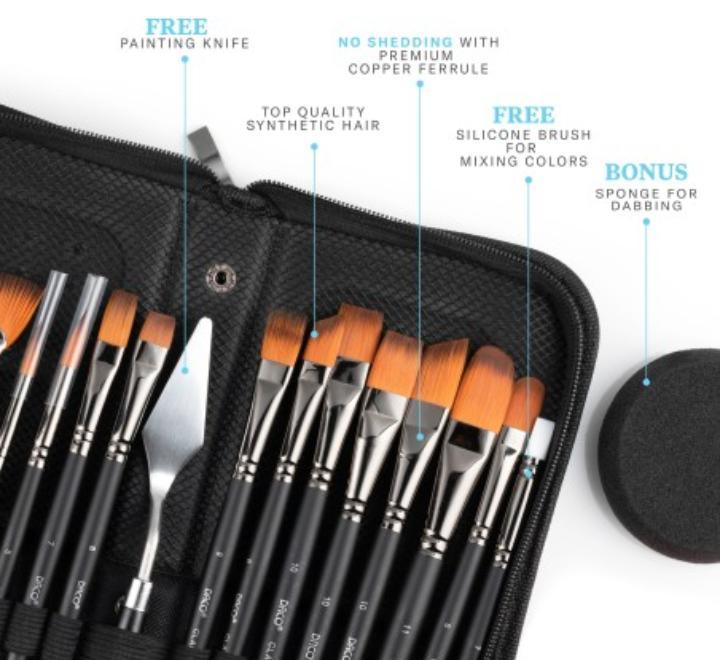 Ecset készlet 15+1 Clarity Daco