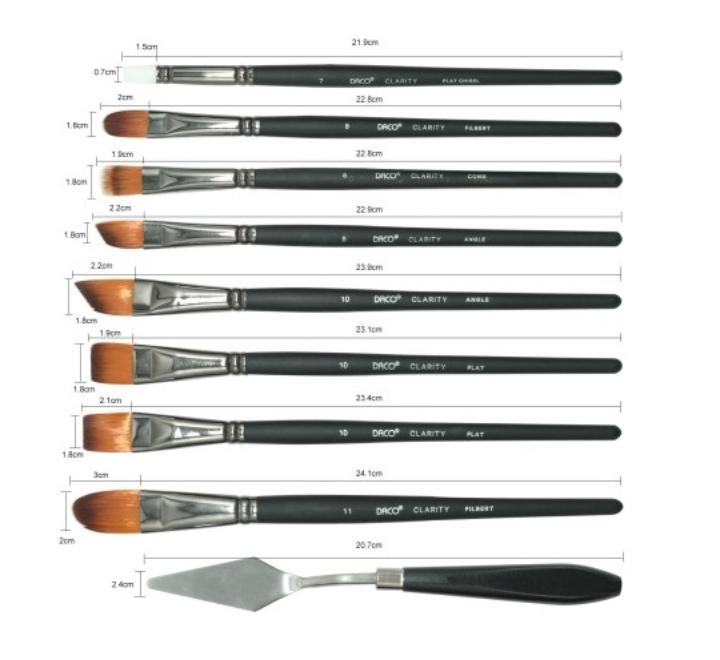 Ecset készlet 15+1 Clarity Daco