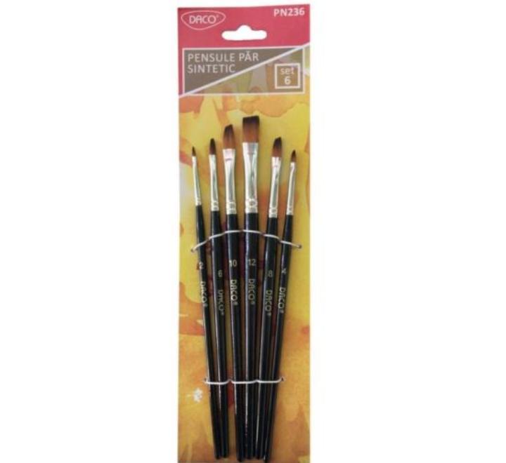 Ecset szett 6 darab,szintetikus szőrből