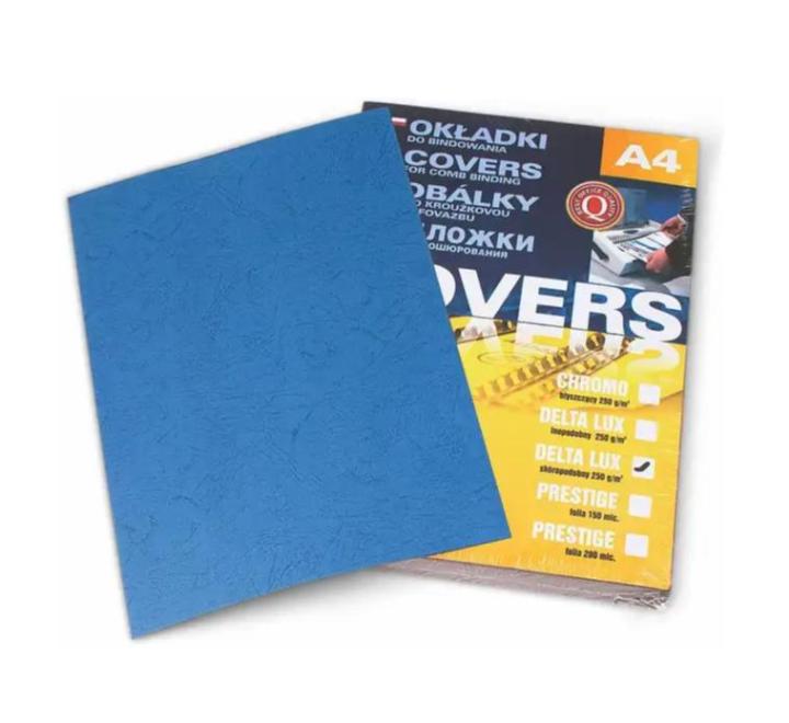 Bőr hatású borítólap A4 250g kék